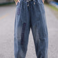 Women Summer Autumn Spliced Denim Harem Pants