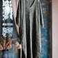 Women Ethnic Embroidery V-Neck Linen Loose Dress