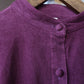 Women Autumn Solid Stand Collar Button-up Corduroy Shirt