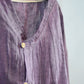 Women Summer Tie-dye Button Thin Linen Shirt