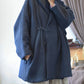 Women Winter Vintage Linen Cotton Strap Padded Coat