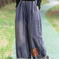 Women Summer Vintage Patch Spliced Denim Harem Pants