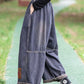 Women Summer Vintage Patch Spliced Denim Harem Pants