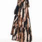 Women Summer Tie-dye Spliced Loose Tiered Dress