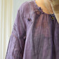 Women Summer Vintage Tie-dye O-Neck Button Linen Dress