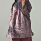 Women Vintage Autum Loose Thicken Warm Linen Coat