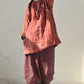 Women Vintage Autum Loose Thicken Warm Linen Coat