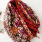 Women Ethnic Flower Spliced Tassel Shawl Scarf