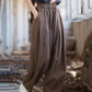 Women Autumn Worn Solid Cotton Ramie Bloomers