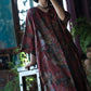 Women Vintage Summer Flower V-neck Linen Robe Dress