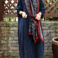 Women Vintage Flower Spliced Cotton Shawl Scarf