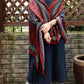 Women Vintage Flower Spliced Cotton Shawl Scarf