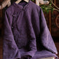 Women Vintage Retro Stand Collar Cotton Linen Coat