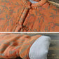 Women Autumn Vintage Leaf Print Cotton Long Coat