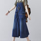 Women Casual Vintage Washed Denim Wide-leg Jumpsuits