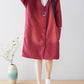 Women Spring Casual Back Spliced Pokcet Loose Coat