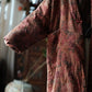 Women Autumn Ethnic Flower 100%Cotton Long Coat