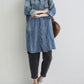 Women Autumn Casual Solid Pocket Denim Shirt Coat