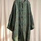 Women Vintage Floral Button Stand Collar Linen Shirt Coat