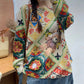 Women Autumn Print O-Neck Knit Sweater