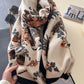 Women Winter Artsy Floral Jacquard Tassel Warm Shawl Scarf