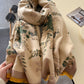 Women Winter Artsy Floral Jacquard Tassel Warm Shawl Scarf