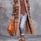 Women Autumn Colorful Stripe Knitted Cardigan Coat