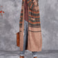 Women Autumn Colorful Stripe Knitted Cardigan Coat