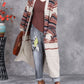 Women Autumn Colorful Stripe Knitted Cardigan Coat