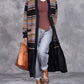 Women Autumn Colorful Stripe Knitted Cardigan Coat