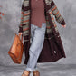 Women Autumn Colorful Stripe Knitted Cardigan Coat