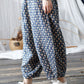 Women Autumn Artsy Lattice Cotton Harem Pants