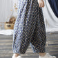 Women Autumn Artsy Lattice Cotton Harem Pants