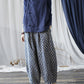 Women Autumn Artsy Lattice Cotton Harem Pants