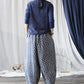 Women Autumn Artsy Lattice Cotton Harem Pants