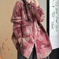 Women Autumn Snowflake Colorblock Cotton Jacket