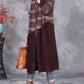 Women Autumn Stripe Colorblock Knitted Cardigan Coat