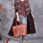 Women Autumn Stripe Colorblock Knitted Cardigan Coat