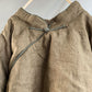 Women Autumn Ethnic Solid Slant Closure Linen Short Coat