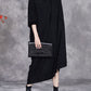 Women Autumn Artsy Solid Cashmere Loose Knit Dress