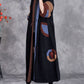 Women Winter Artsy Colorblock Cardigan Long Coat