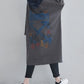 Women Autumn Artsy Colorblock Cotton Hooded Coat