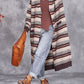 Women Autumn Lazy Stripe Knitted Cardigan Coat