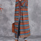 Women Autumn Lazy Stripe Knitted Cardigan Coat