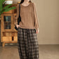 Women Autumn Casual Plaid Warm Harem Pants