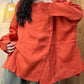 Women Autumn Casual Solid Slant Closure Linen Shirt