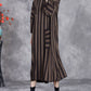 Women Autumn Artsy Stripe Colorblock Hooded Knit Dress