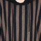 Women Autumn Artsy Stripe Colorblock Hooded Knit Dress