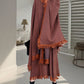 Women Fashion Colorblock Tassel Wool Knit Cardigan Shawl