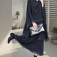 Women Fashion Colorblock Tassel Wool Knit Cardigan Shawl